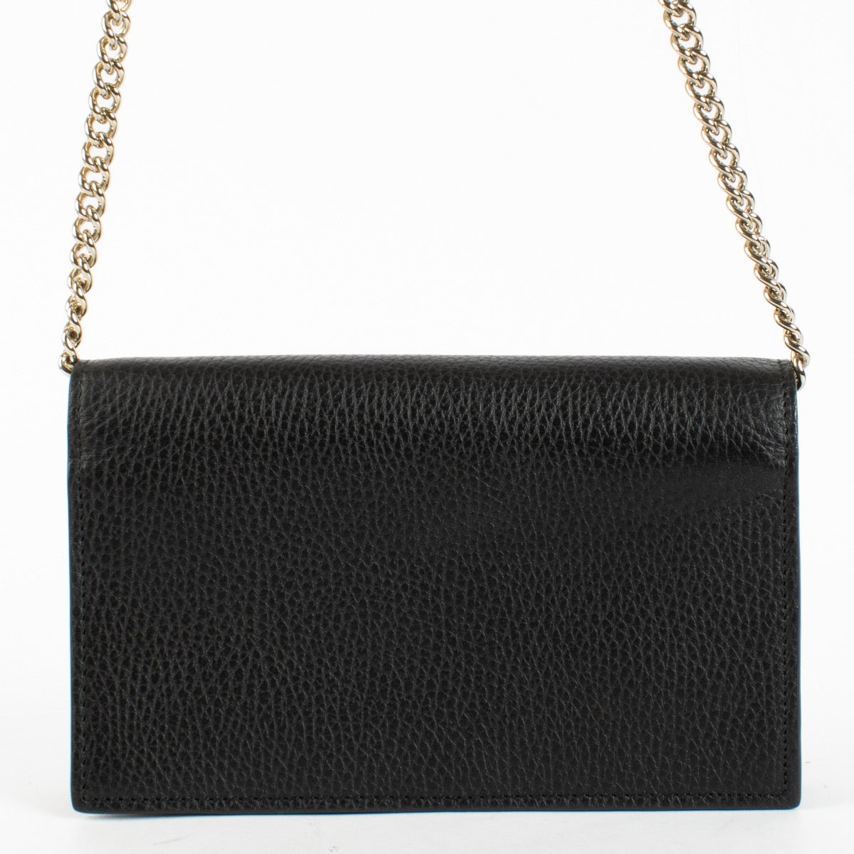 Authentic Second Hand Gucci Black Wallet On Chain Crossbody on Labellov.com