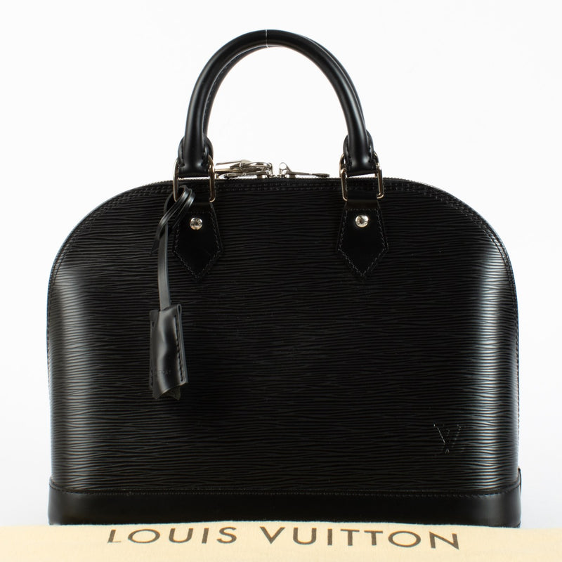 Authentic Second Hand Louis Vuitton Black Epi Alma PM Top Handle on Labellov.com