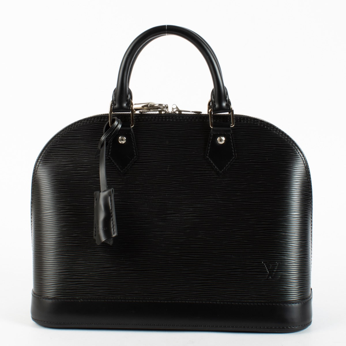Authentic Second Hand Louis Vuitton Black Epi Alma PM Top Handle on Labellov.com