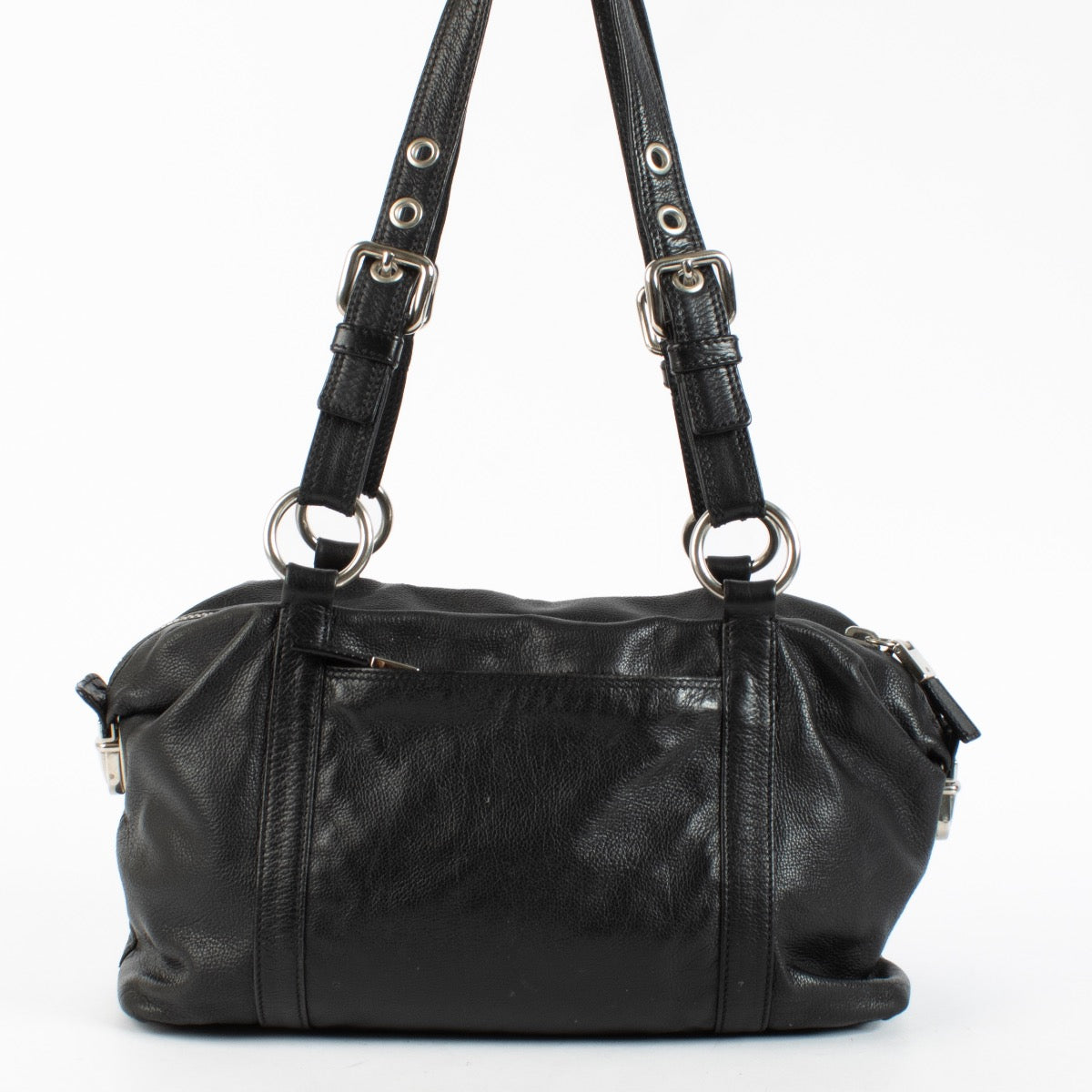 Authentic Second Hand Prada Black Leather Vintage Bag on Labellov.com