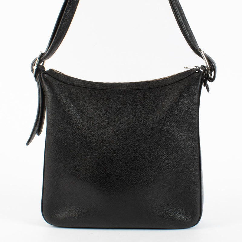 Delvaux Black Leather Shoulder Bag in grained leather at Labellov.com