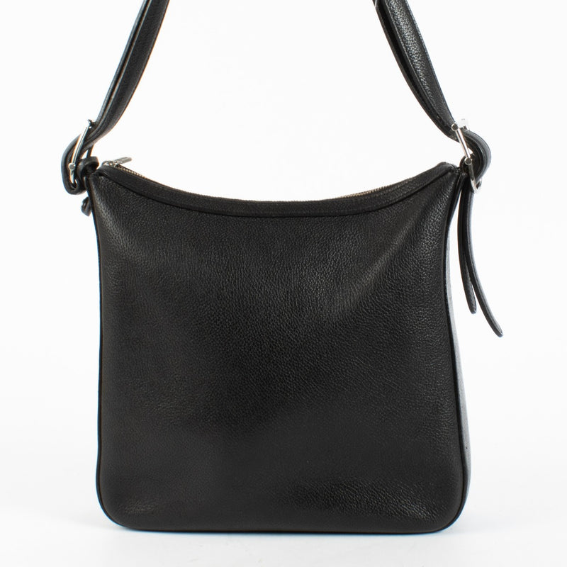 Delvaux Black Leather Shoulder Bag in grained leather at Labellov.com
