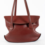 Delvaux Burgundy Mémoire leather shoulder bag in grained burgundy leather at Labellov.com