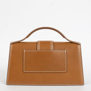 Shop the authentic Jacquemus Light Brown Leather Le Grand Bambino Bag second hand on Labellov.com.