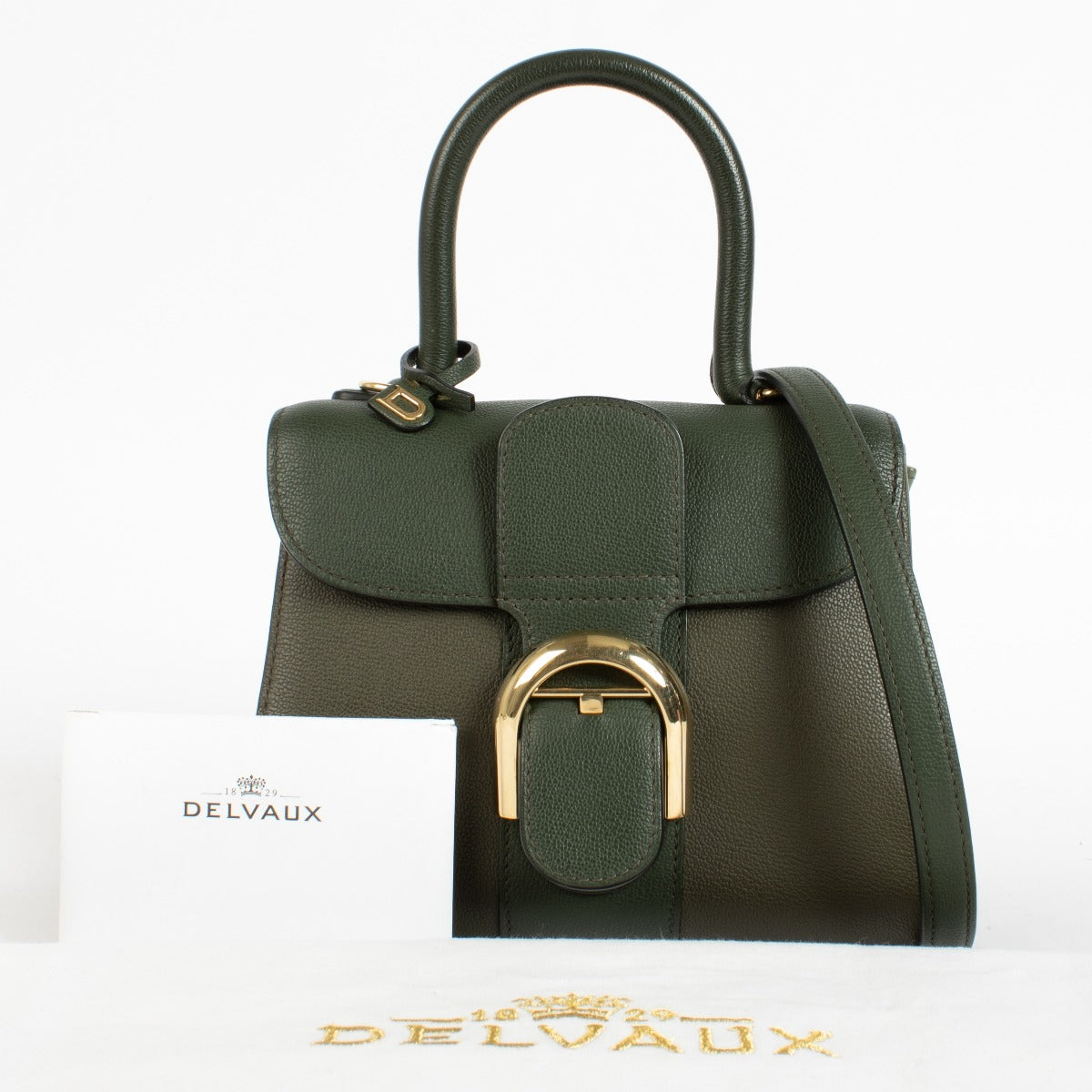 Authentic pre-loved Delvaux Green Tri-Color Rodeo Calf Brillant Mini Bag on Labellov.com