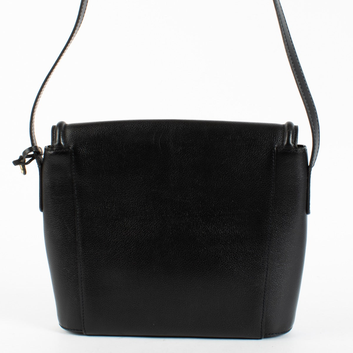 Delvaux Black Éclair Crossbody Bag in smooth leather with gold-tone detail at Labellov.com
