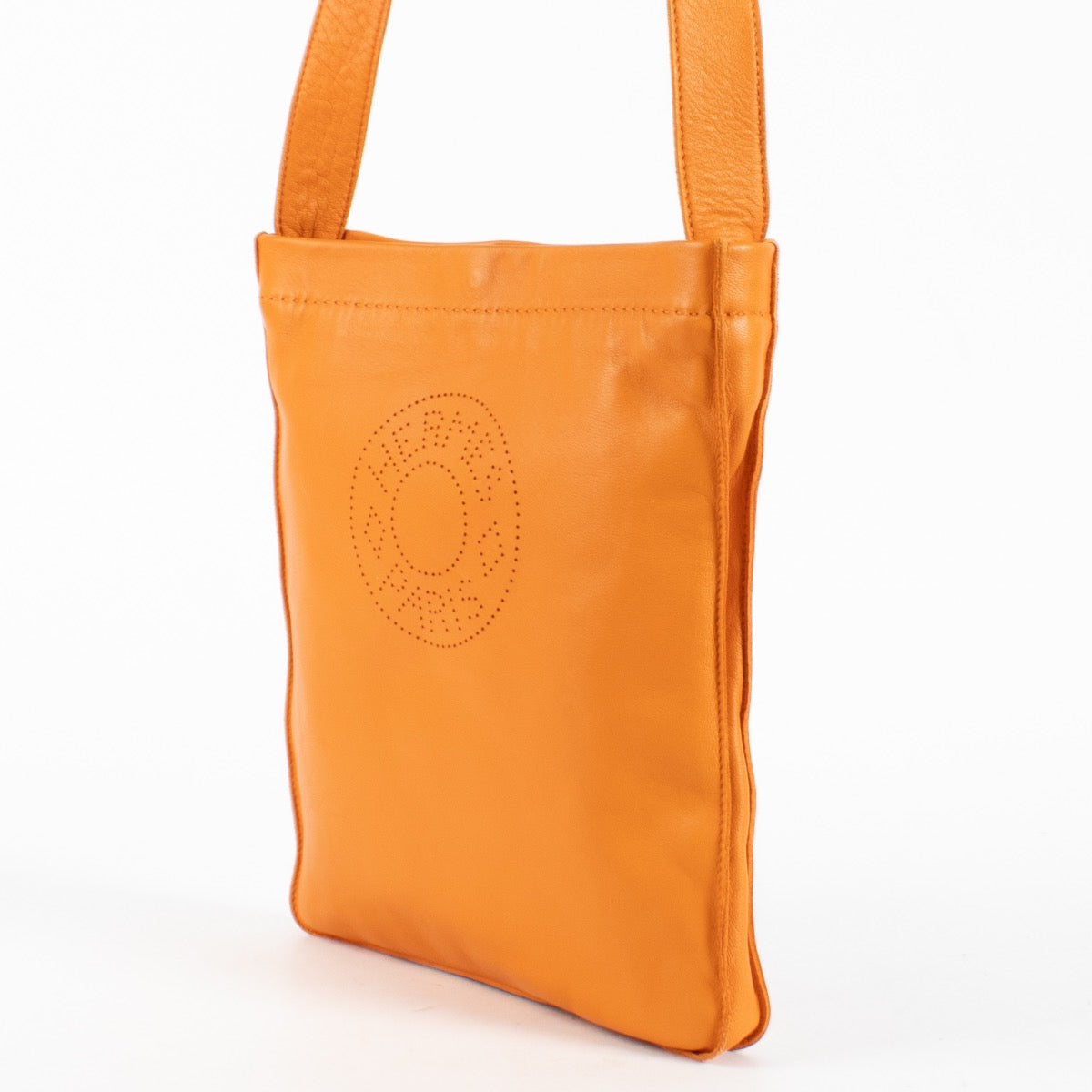 Hermès Orange Milo Lambskin Clou De Selle Crossbody Bag