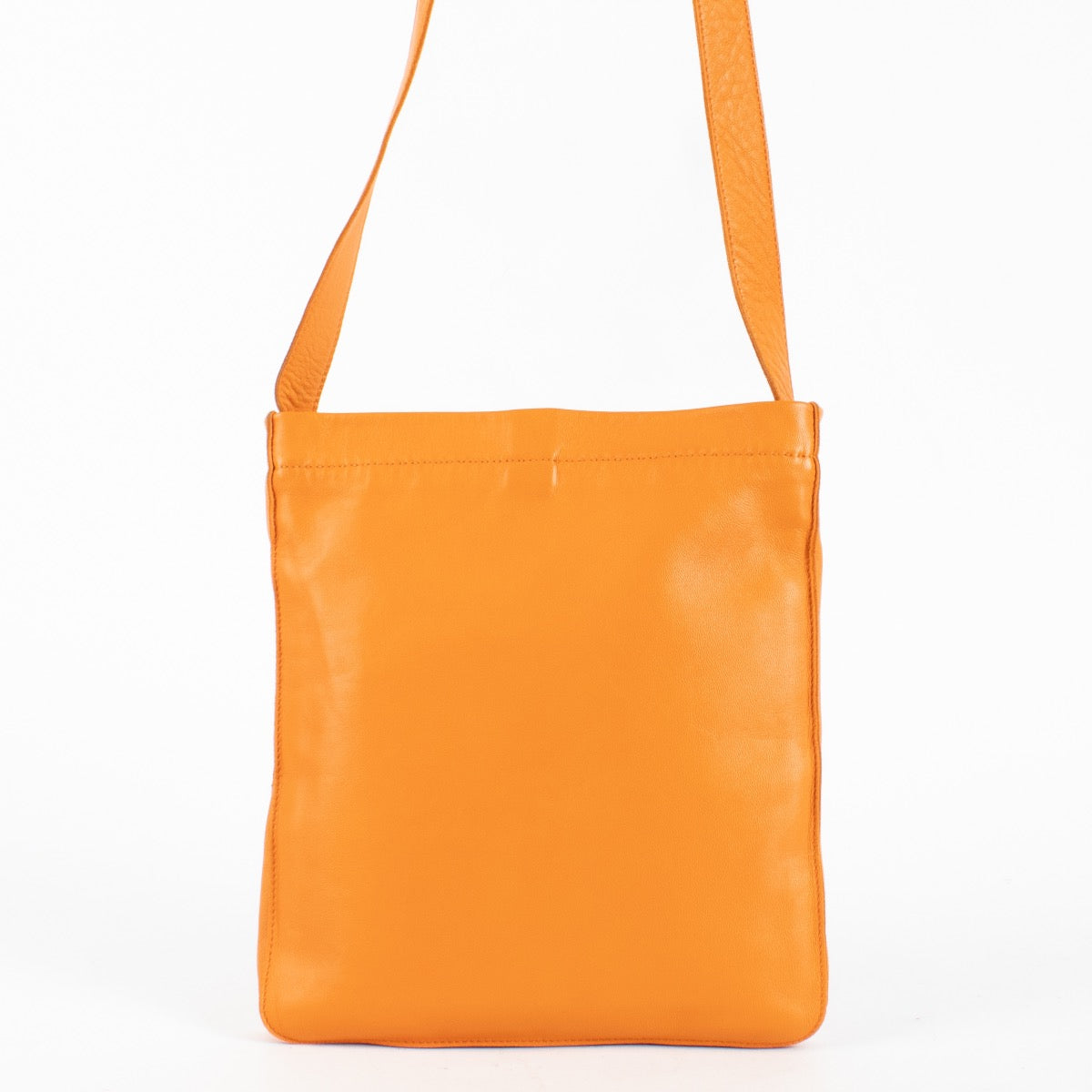 Hermès Orange Milo Lambskin Clou De Selle Crossbody Bag