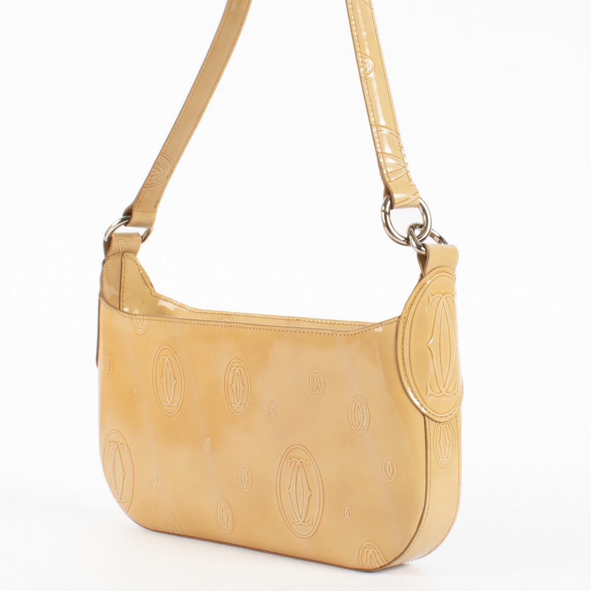 shop 100% authentic second hand Cartier Beige Patent Happy Birthday Pochette Bag on Labellov.com