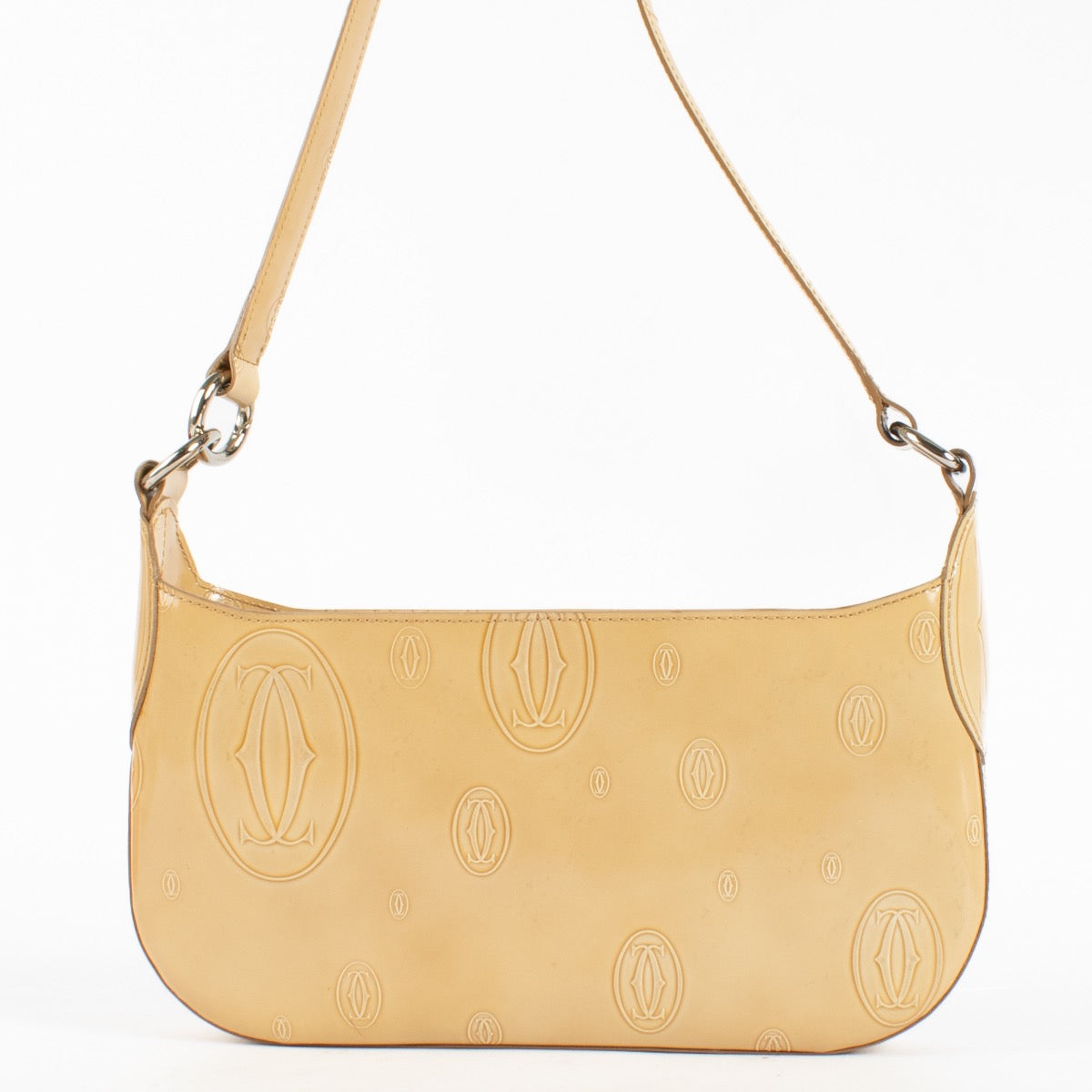 shop 100% authentic second hand Cartier Beige Patent Happy Birthday Pochette Bag on Labellov.com