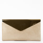 shop 100% authentic second hand Jimmy Choo Gold Metal Flap Clutch on Labellov.com