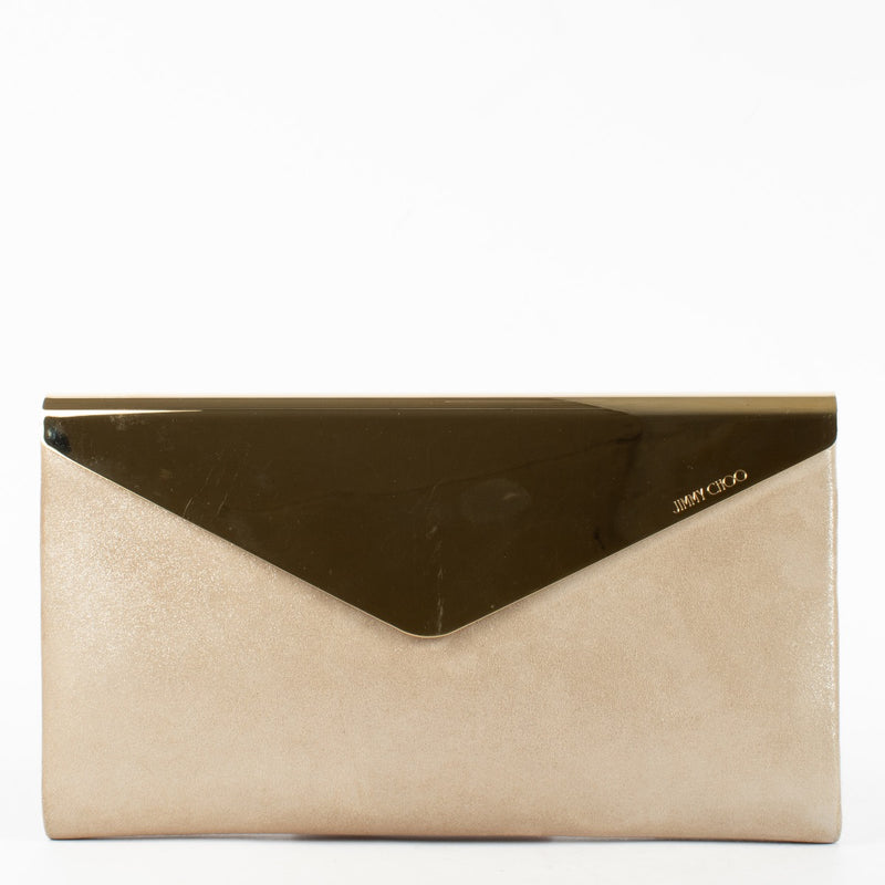 shop 100% authentic second hand Jimmy Choo Gold Metal Flap Clutch on Labellov.com