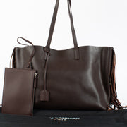 authentic preloved Saint Laurent Burgundy Fringe East/West Shopper on Labellov.com