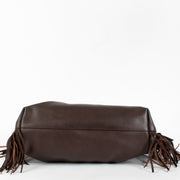 authentic preloved Saint Laurent Burgundy Fringe East/West Shopper on Labellov.com