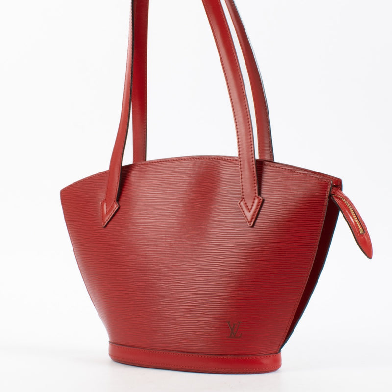 Authentic Preloved Louis Vuitton Red Saint Jacques PM Epi Leather Shoulder Bag on Labellov.com