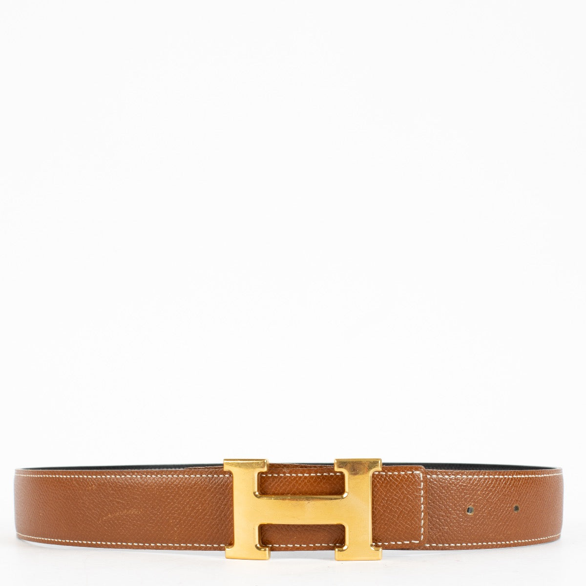 shop 100% authentic second hand Hermès Gold/Black H Buckle Reversible Belt - Size 80 on Labellov.com