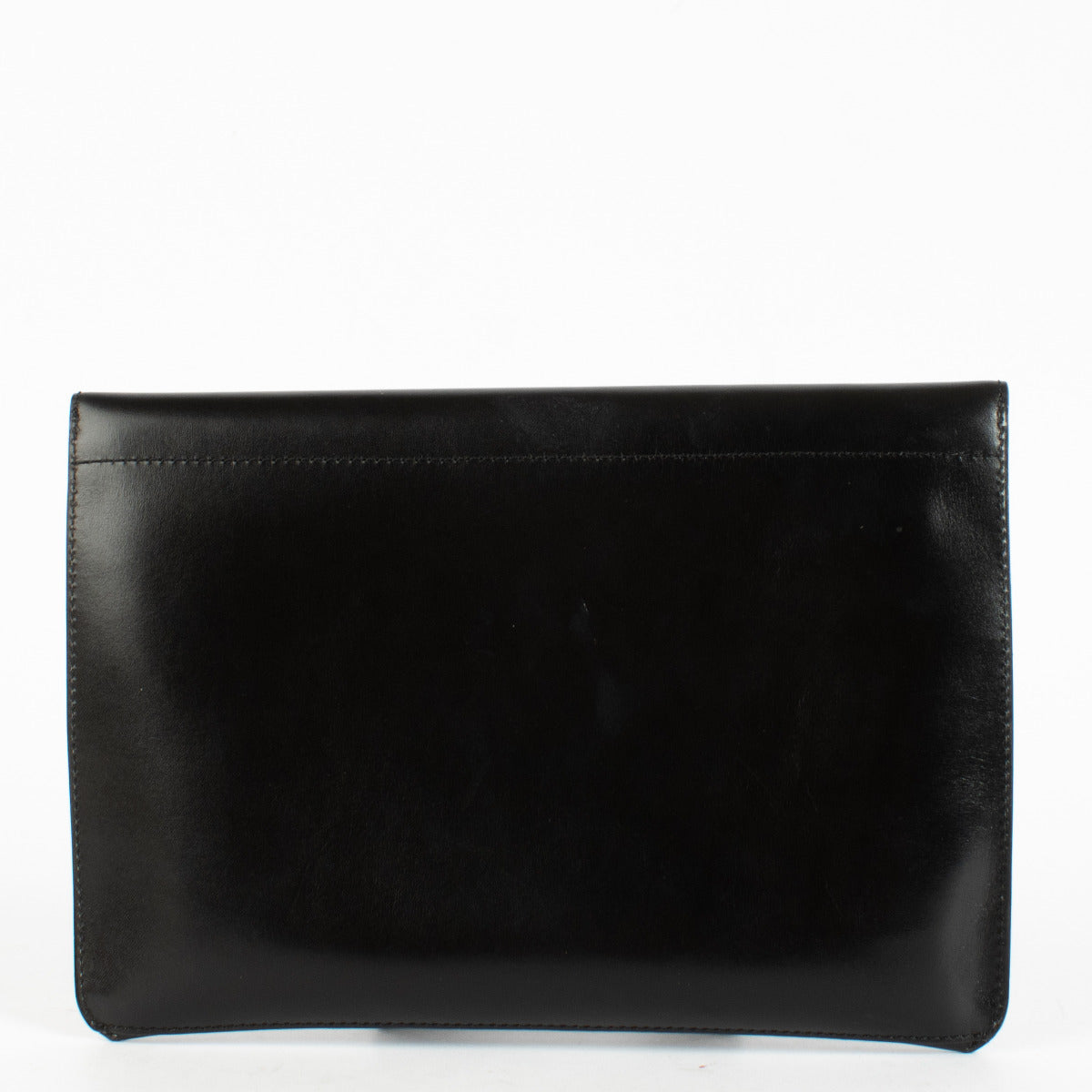 Delvaux Black Box Calf Clutch
