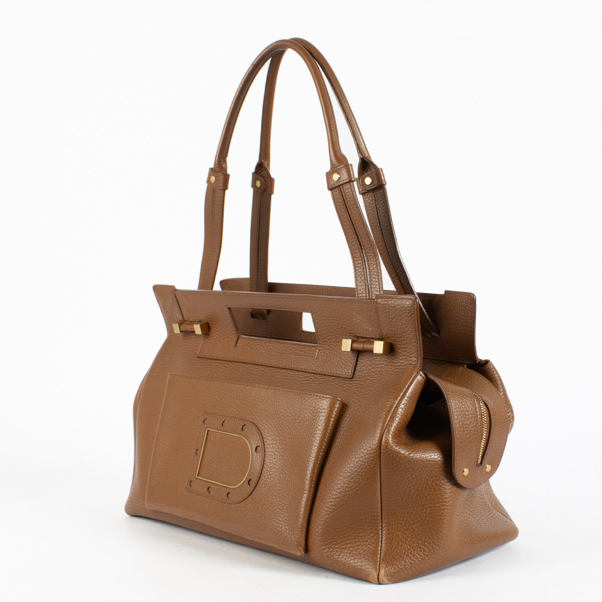 Delvaux Camel Benjamin GM Bag