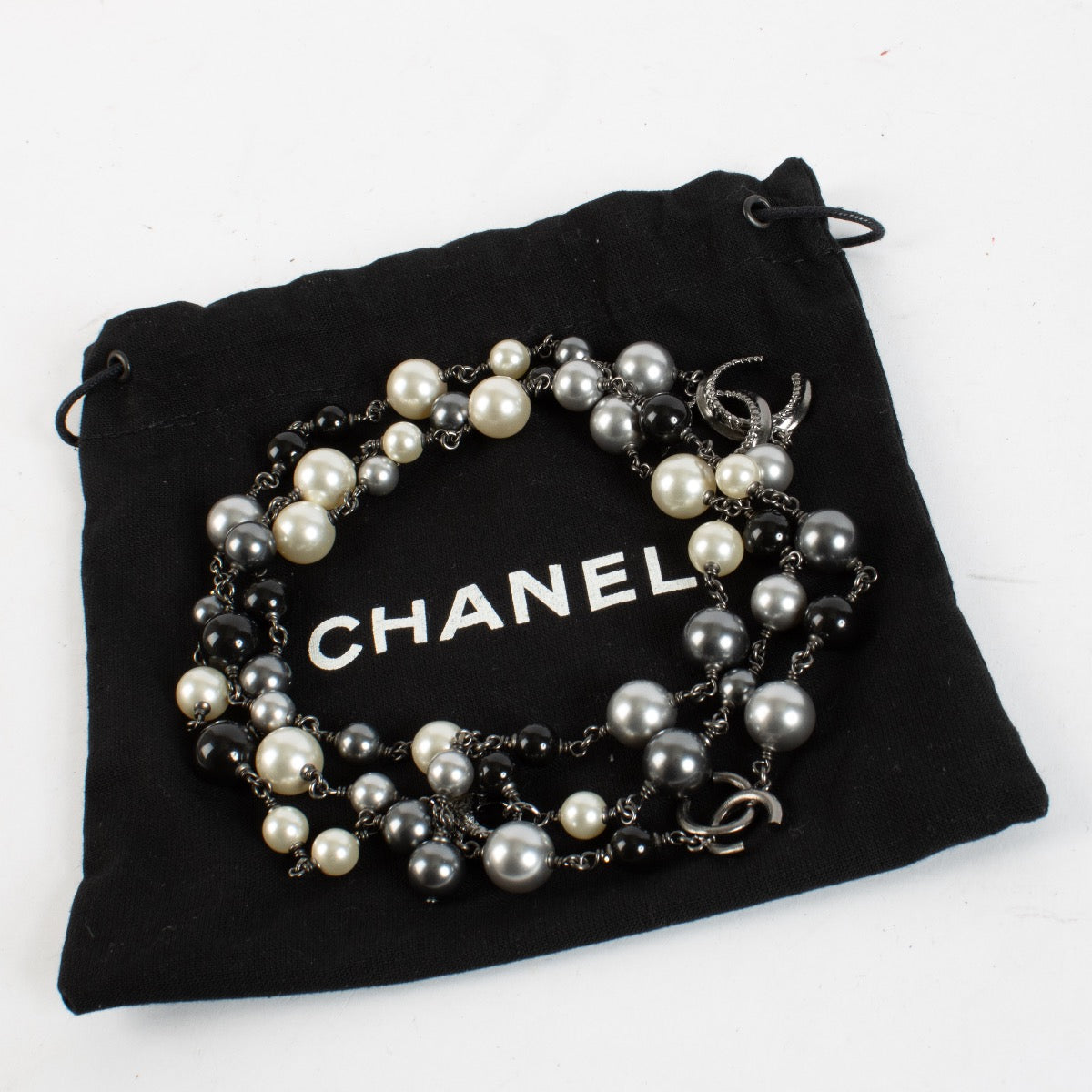 Chanel Zwarte 13k Ketting