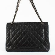 authentic preloved Chanel Maxi Classic Flap Black Caviar SHW on Labellov.com