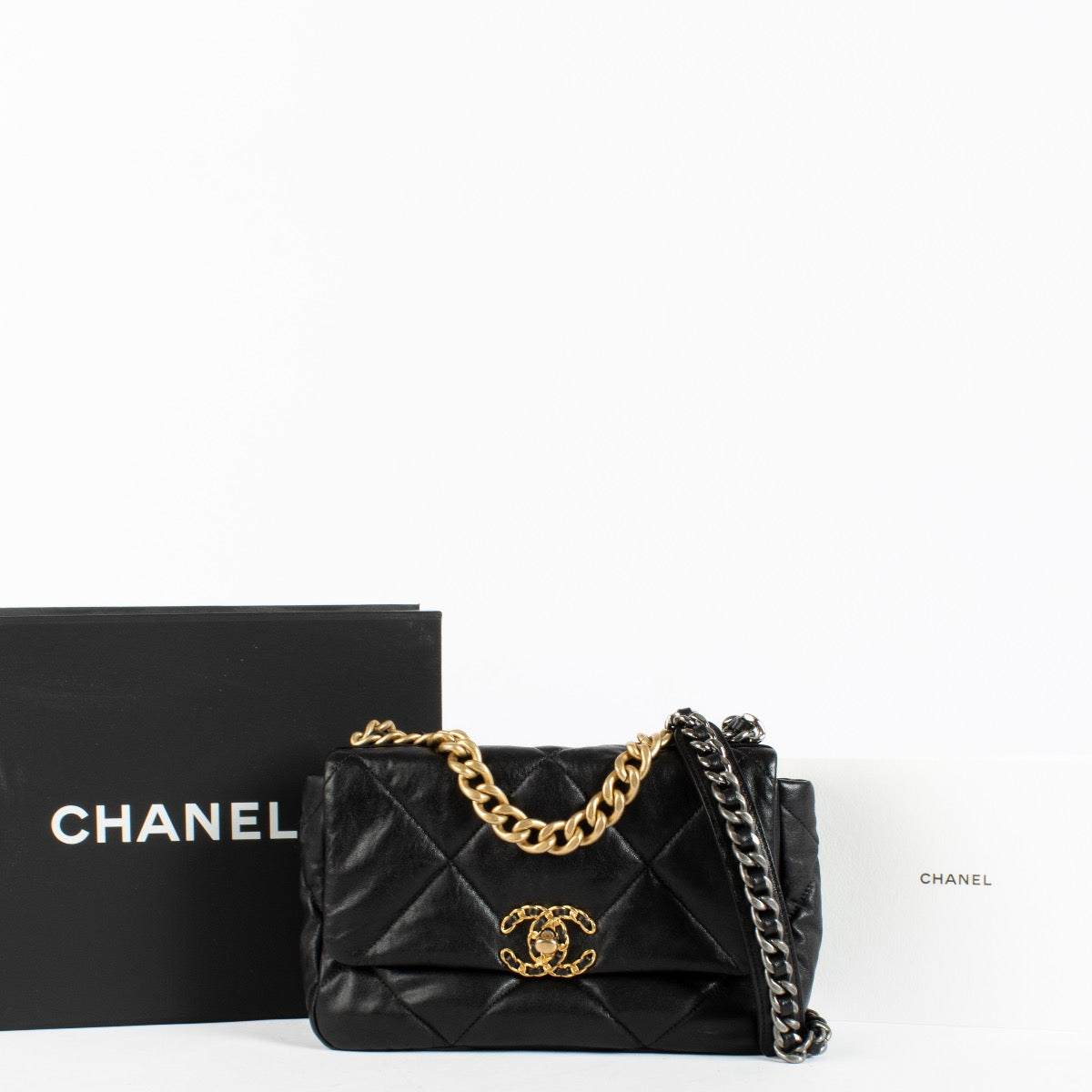 shop 100% authentic second hand Chanel 19 Small Black Bag on Labellov.com