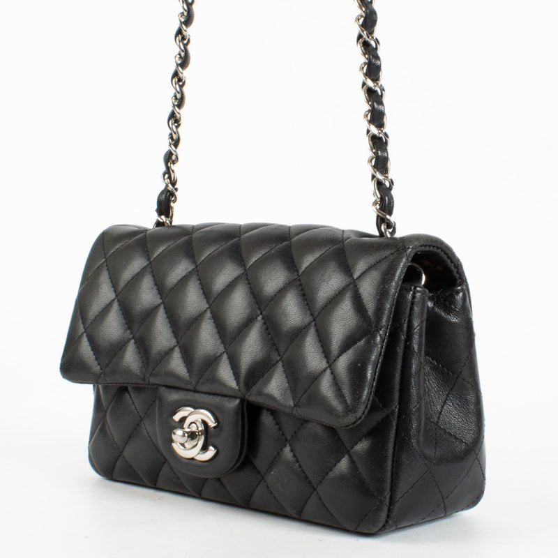 shop 100% authentic second hand Chanel Mini Black Lambskin Classic Rectangular Bag on Labellov.com