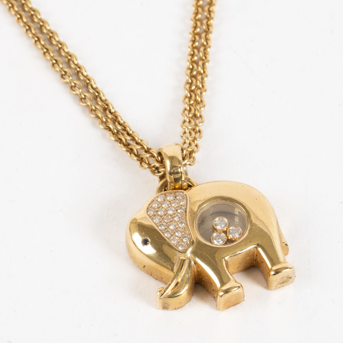 Chopard gouden Happy Elephant ketting