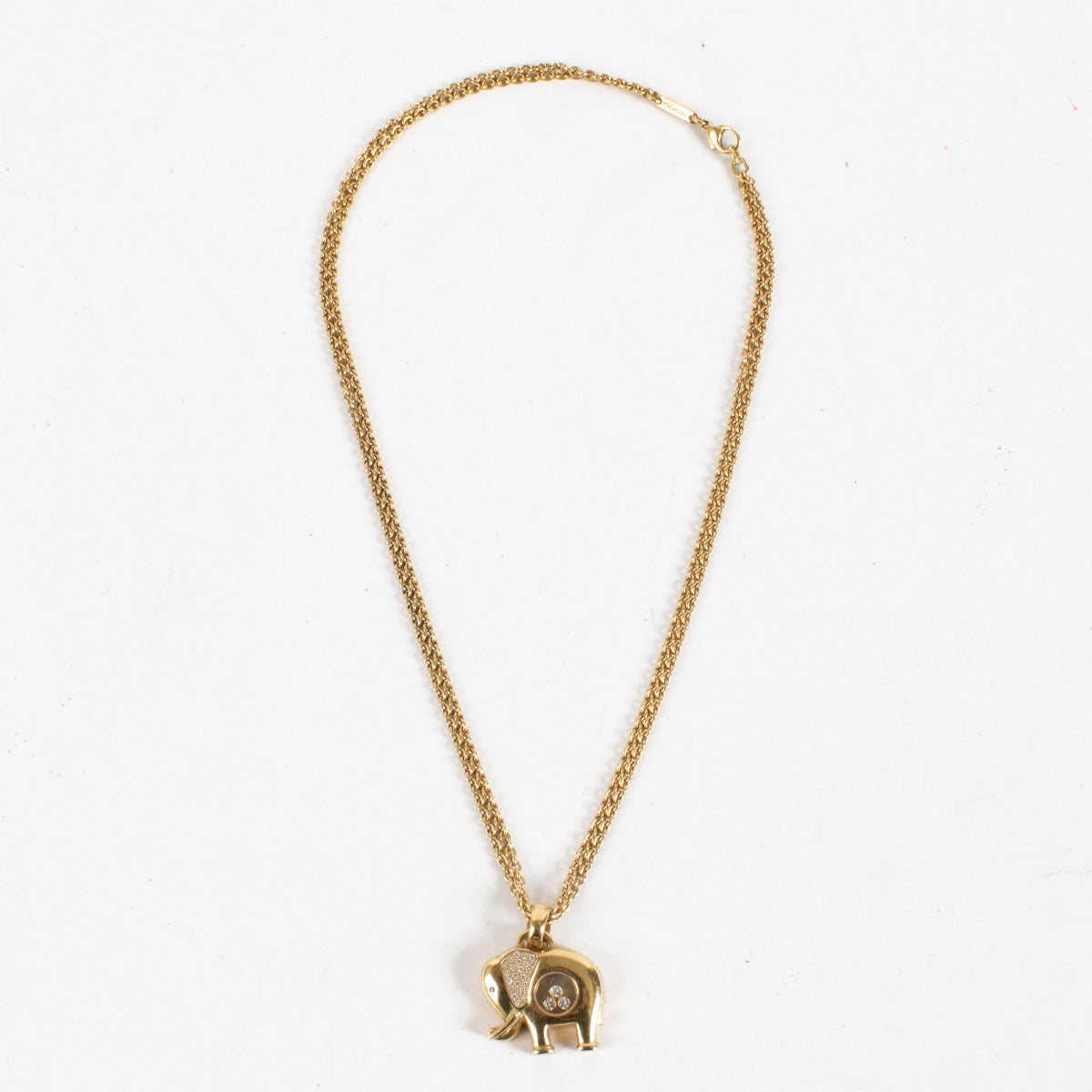 Chopard gouden Happy Elephant ketting