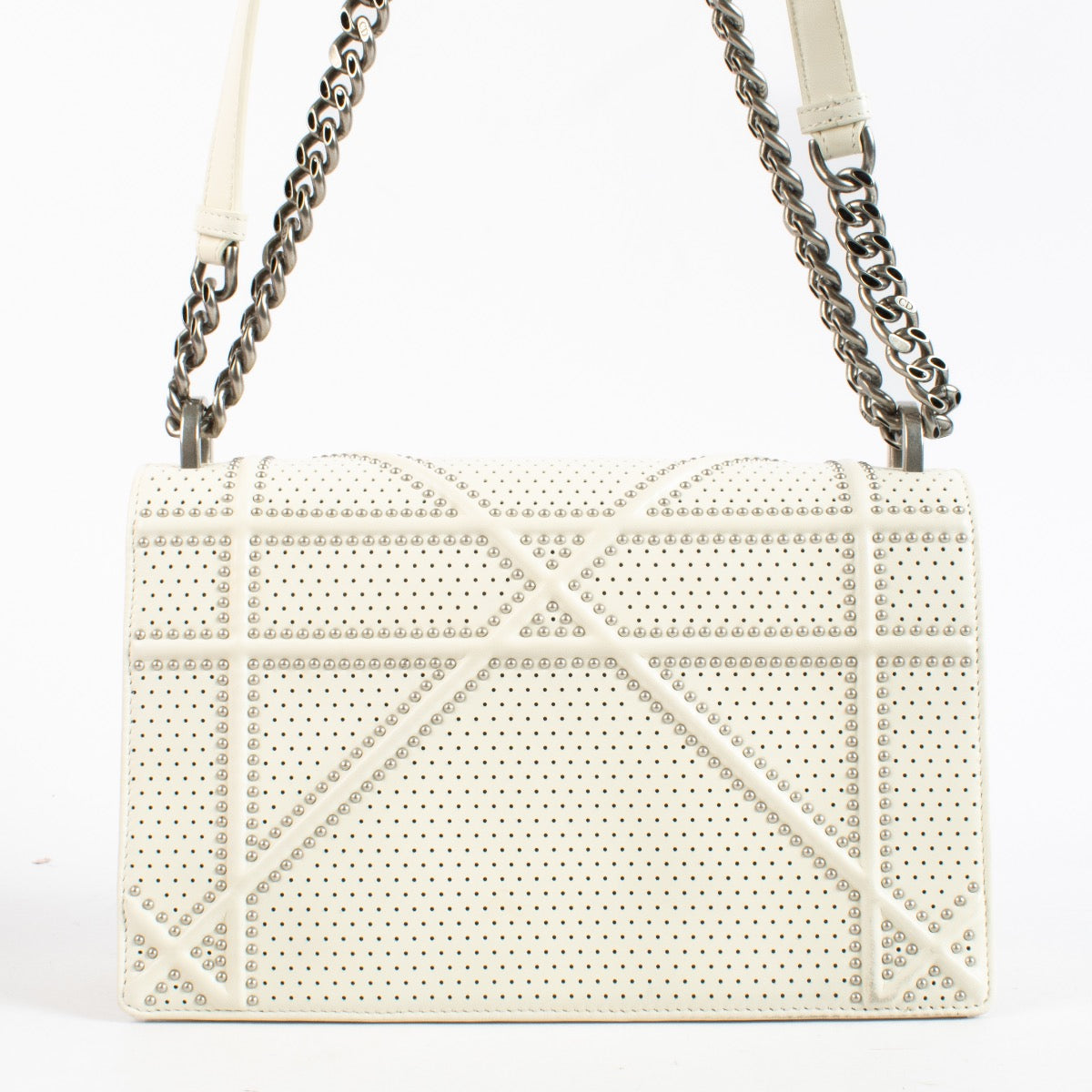 shop 100% authentic second hand Christian Dior White Medium Diorama Crossbody Bag on Labellov.com