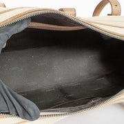 Loewe ecru canvas and leather vintage satchel bag with top handle at Labellov.com