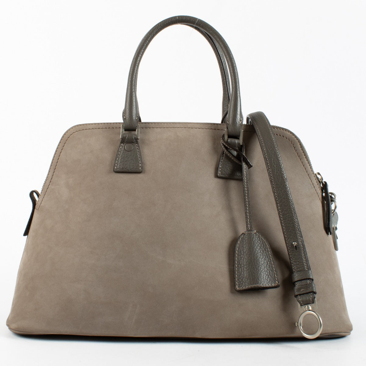 Sac 5AC grand modèle Maison Margiela en nubuck taupe