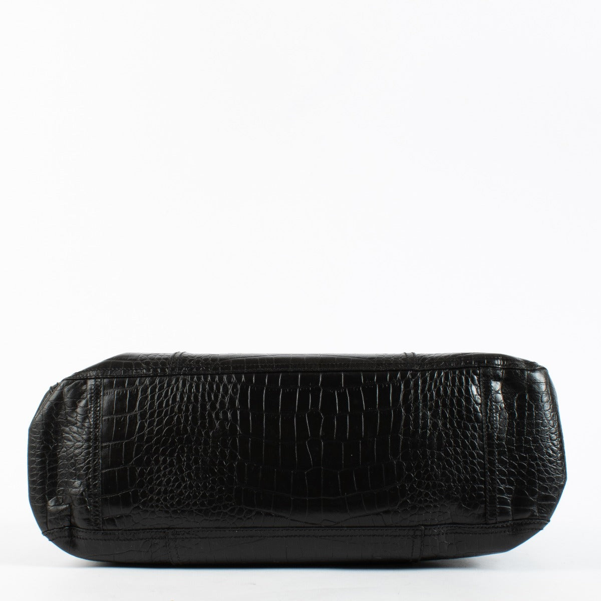 Prada Mirage black crocodile leather shoulder bag in very good condition with light natural creasing and a clean interior, at Labellov.com
