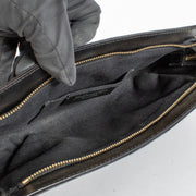 Saint Laurent Rive Gauche leopard pony hair clutch with gold-tone zipper hardware at Labellov.com