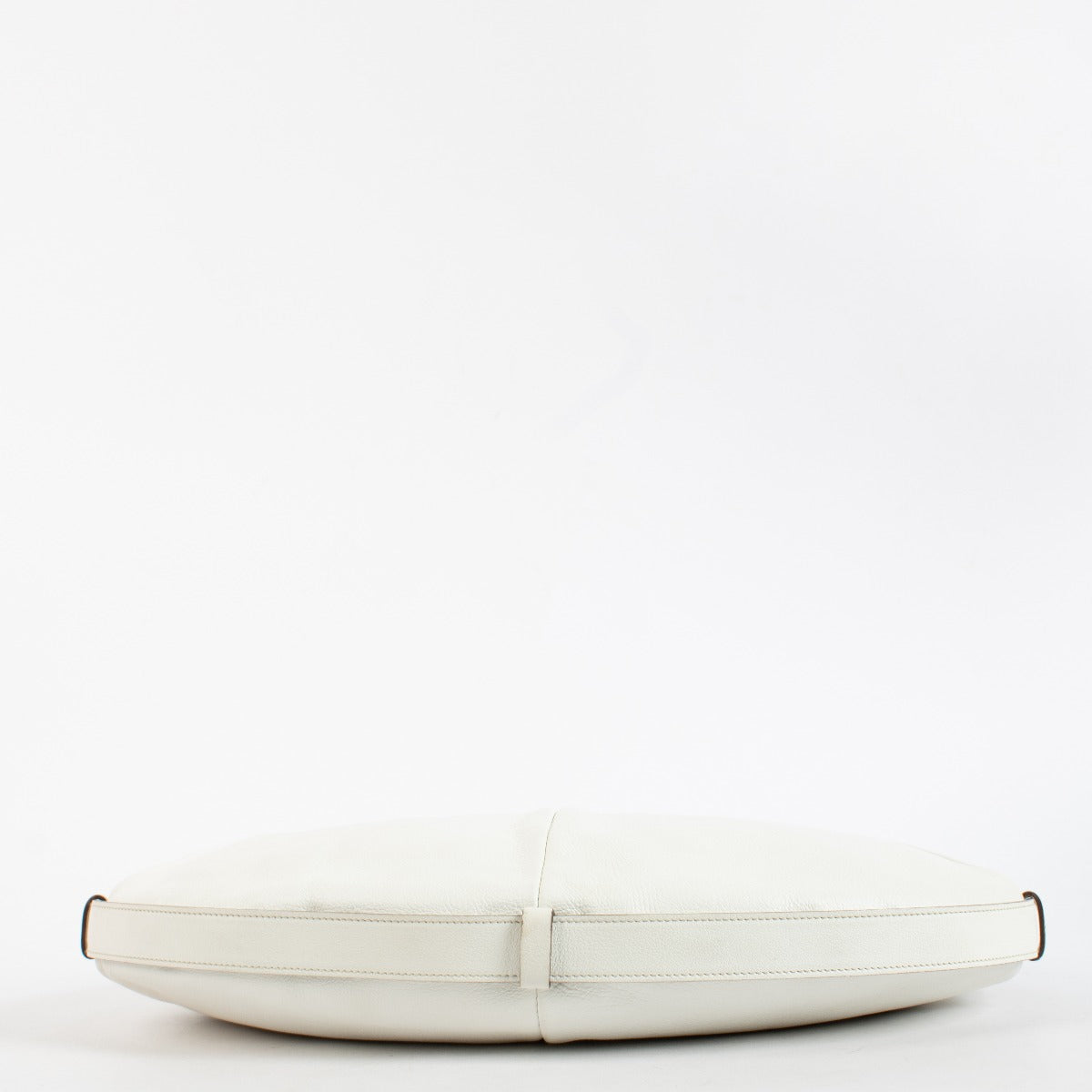 Saint Laurent White Large Mombasa Hobo Bag with horn handle at Labellov.com