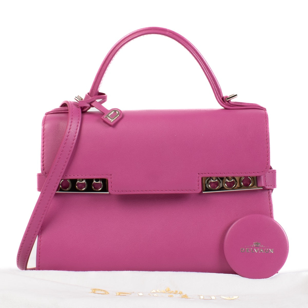 shop 100% authentic second hand Delvaux Pink Souple Calf Mini Tempête on Labellov.com