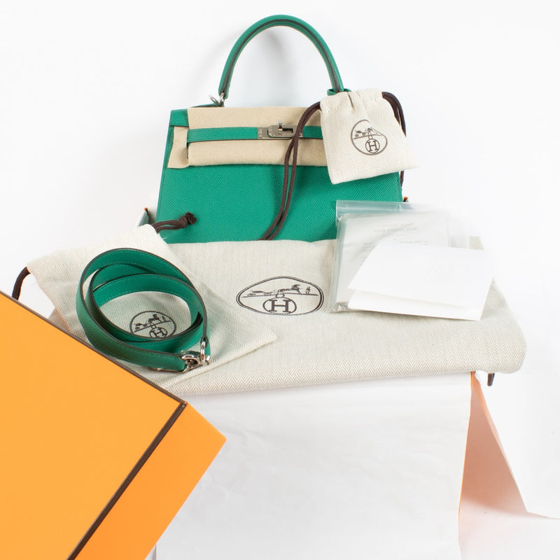 Hermès Kelly 25 Vert Jade Epsom PHW