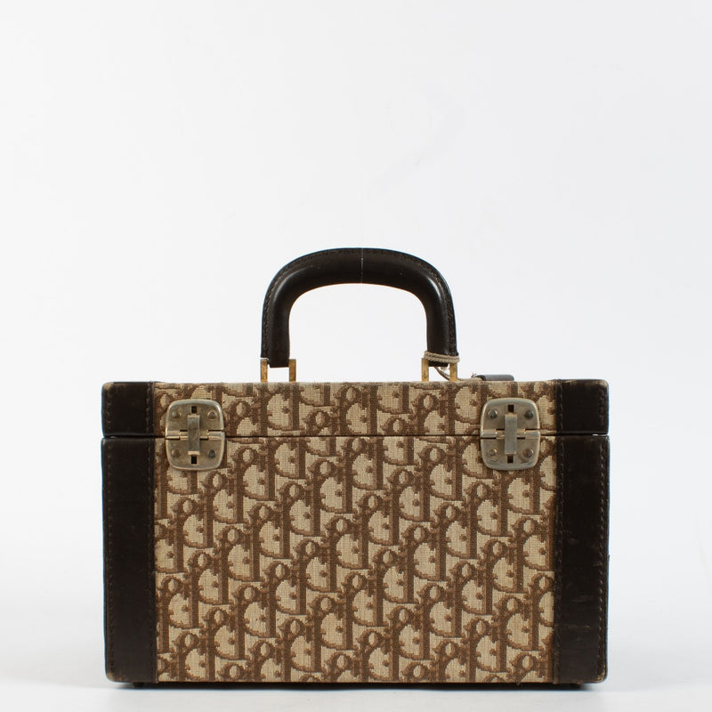 Authentic pre-loved Christian Dior Brown Oblique Beauty Case on Labellov.com