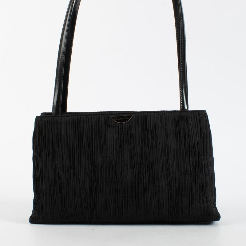 Authentic pre-loved Christian Dior Black Vintage Pleated Shoulder Bag on Labellov.com