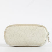 Authentic pre-loved Christian Dior White Honeycomb Canvas Pouch on Labellov.com
