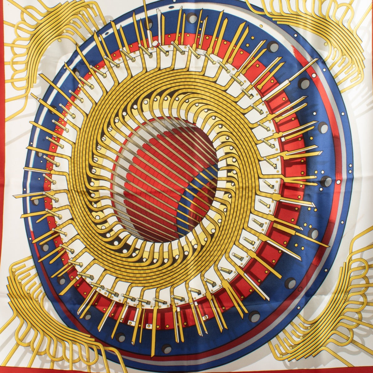 Are you looking for an authentic designer accessory? We buy and sell your preloved and brand new Hermès Red Alternateur 90 Scarf.