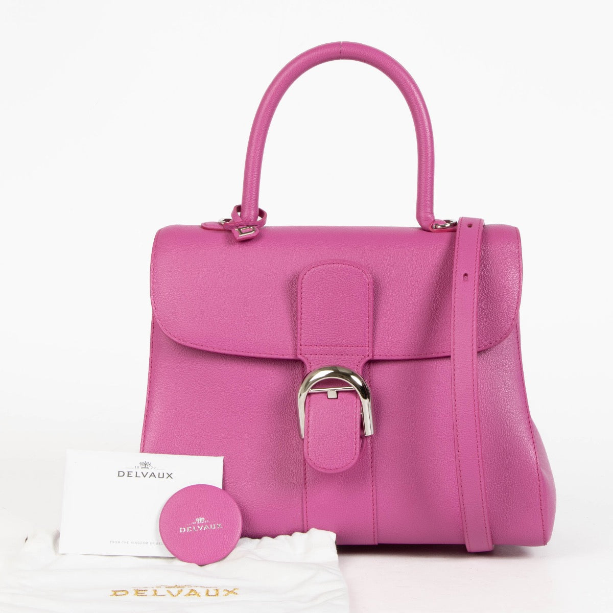 Authentic pre-loved Delvaux Heliotrope Rodeo Calf Brillant MM Bag on Labellov.com