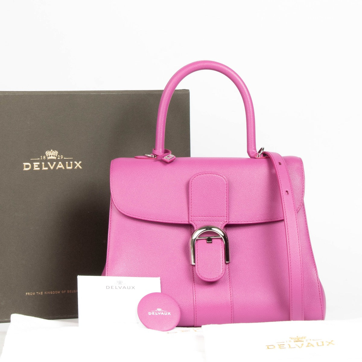 Authentic pre-loved Delvaux Heliotrope Rodeo Calf Brillant MM Bag on Labellov.com