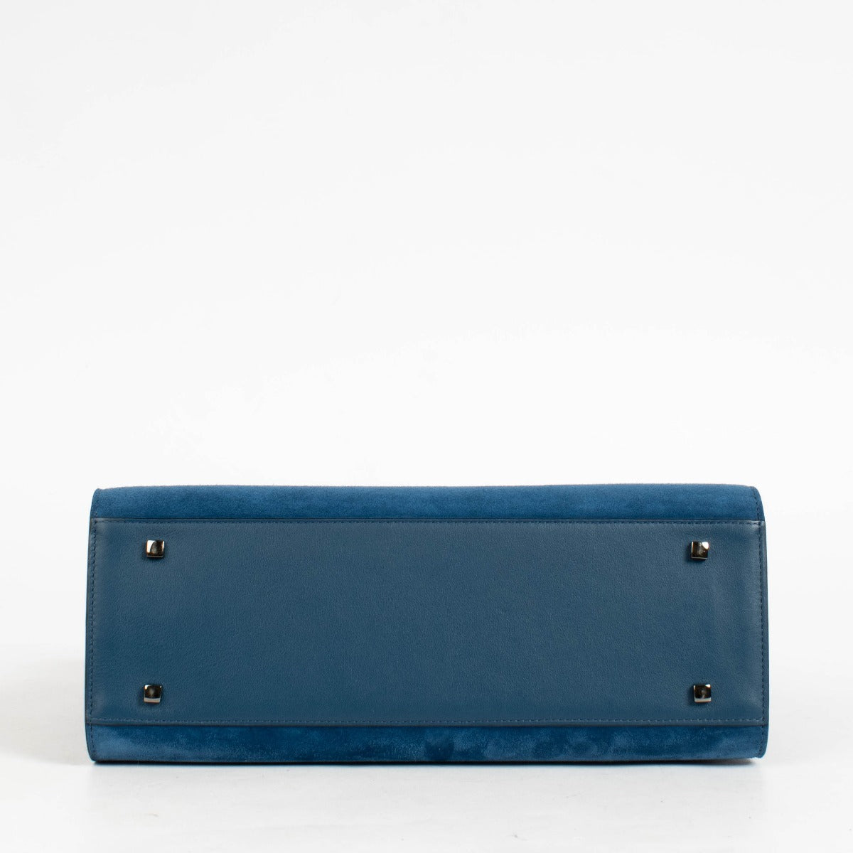 Authentic pre-loved Delvaux Bleu de Prusse Calf Velours/Shiny Alligator Tempête GM on Labellov.com