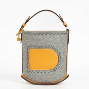 Authentic pre-loved Delvaux Multicolor Felt Le Pin Mini Bucket Bag on Labellov.com
