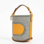 Authentic pre-loved Delvaux Multicolor Felt Le Pin Mini Bucket Bag on Labellov.com