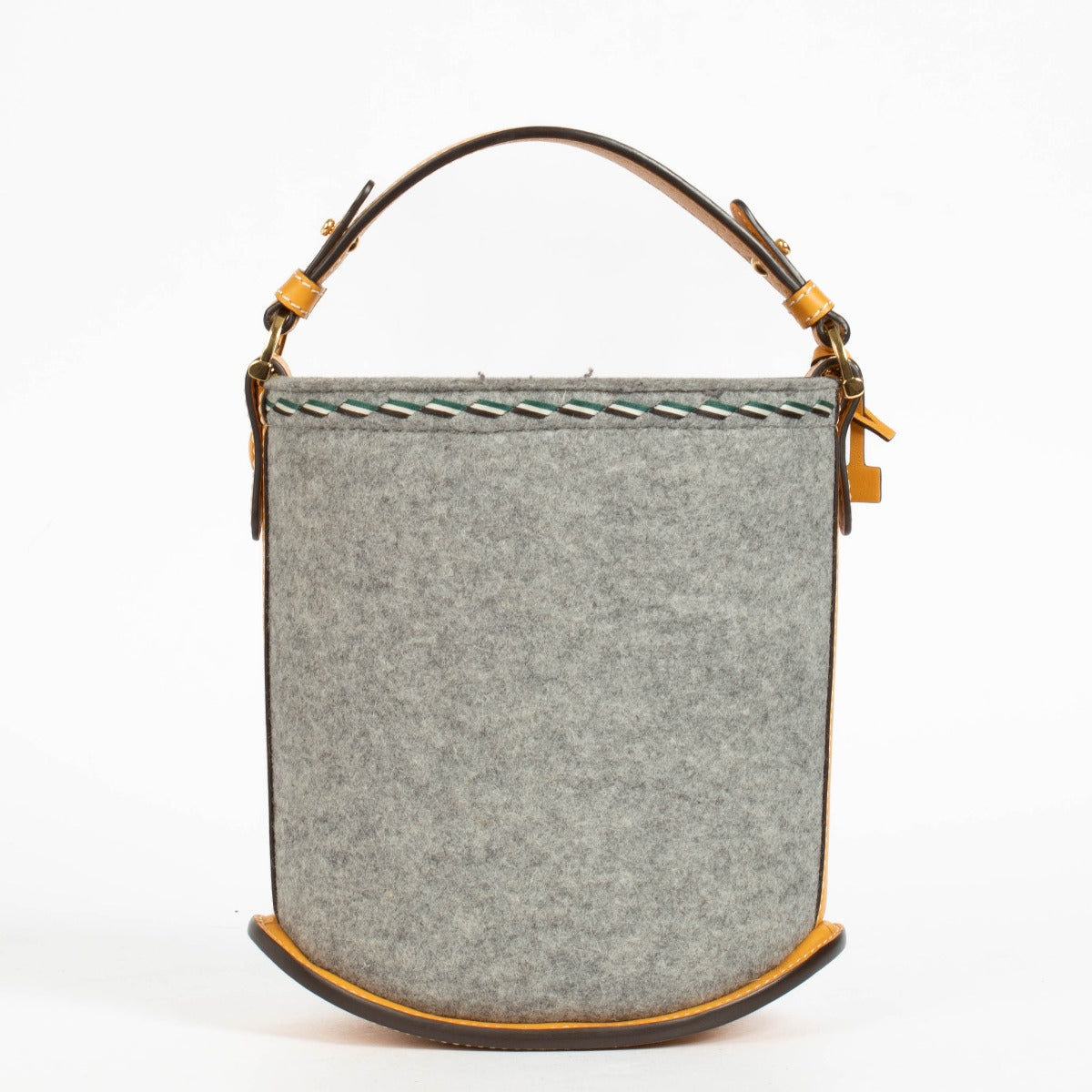 Authentic pre-loved Delvaux Multicolor Felt Le Pin Mini Bucket Bag on Labellov.com