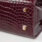 Authentic pre-loved Delvaux Indigo Shiny Alligator Tempête MM on Labellov.com