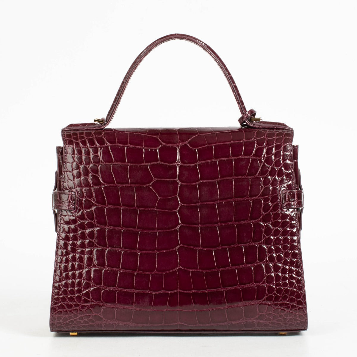 Authentic pre-loved Delvaux Indigo Shiny Alligator Tempête MM on Labellov.com