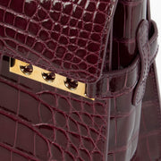 Authentic pre-loved Delvaux Indigo Shiny Alligator Tempête MM on Labellov.com