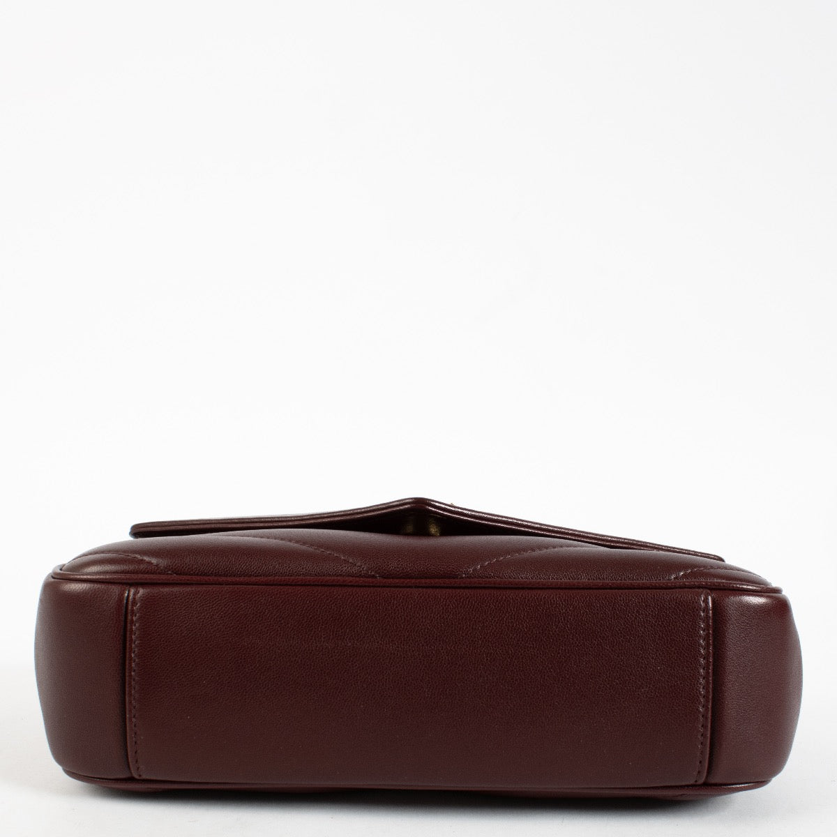 Saint Laurent Burgundy Quilted Loulou Small Bag